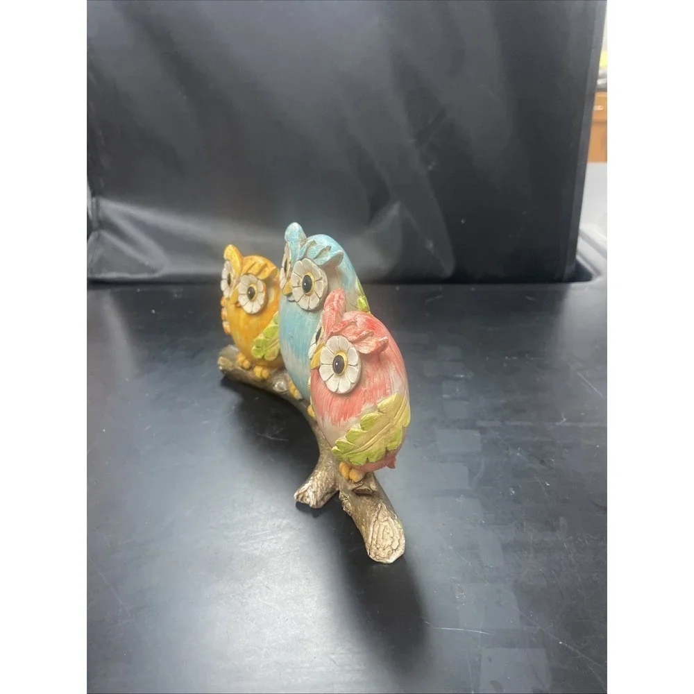 Three Little Birds OWLS Statue‎ Decor Figures 7